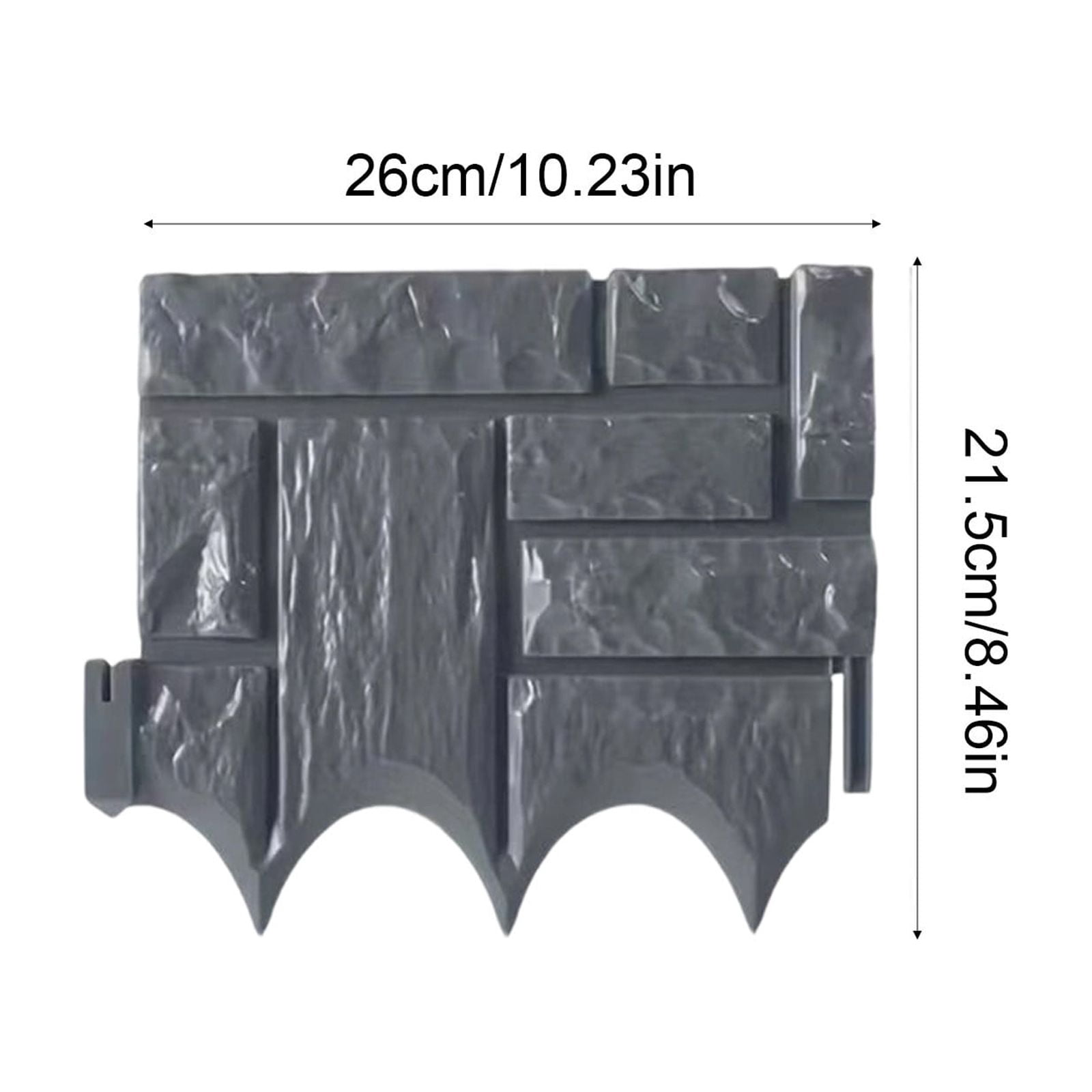 Plastic Garden Landscape Border, Tree Ring Barrier & Grass Stone Separation Fence, Interlocking Decorative Yard Edging for DIY Outdoor Landscaping, 10.24" x 8.46", AKLJWH