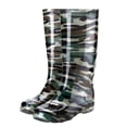 thumbnail image 1 of Qarigey Botas de lluvia, zapatos calentadores de muslo de plástico, chanclos de plana, cómodos y puros, diarios, informales, para el día de Accesorios de calzado Camuflaje Zapatos&amp;gt;43 Qarigey AP013571-18, 1 of 6