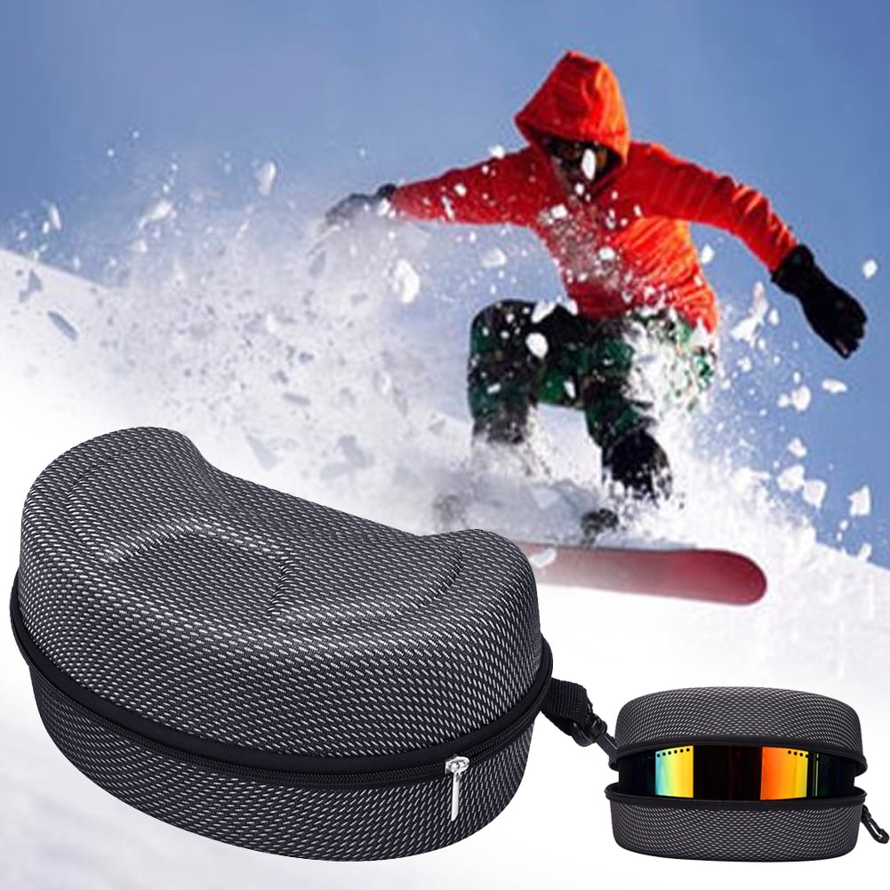 Ski Snowboard Sport Zip Bag Hard Case Box Shell Goggle Glasses Holder em 