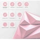 thumbnail image 2 of Panel Decorativo Pared 3d Pvc Resistente Al Fuego 30cmx30cm Modelo Rosa, 2 of 4
