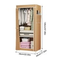 thumbnail image 2 of HYLLai Easy Assembly Fabric Wardrobe with Shelves and Drawers, Portable Closet Organizer for Bedroom, Dorm, Closet Storage Solution (E), 2 of 6