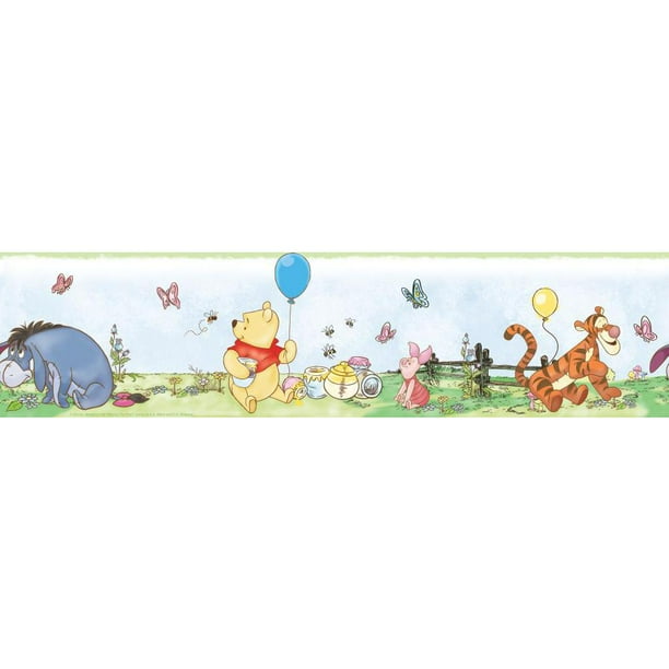 Winnie The Pooh Peel Stick Wall Border Nursery Kids Wall Decor Walmart Com Walmart Com