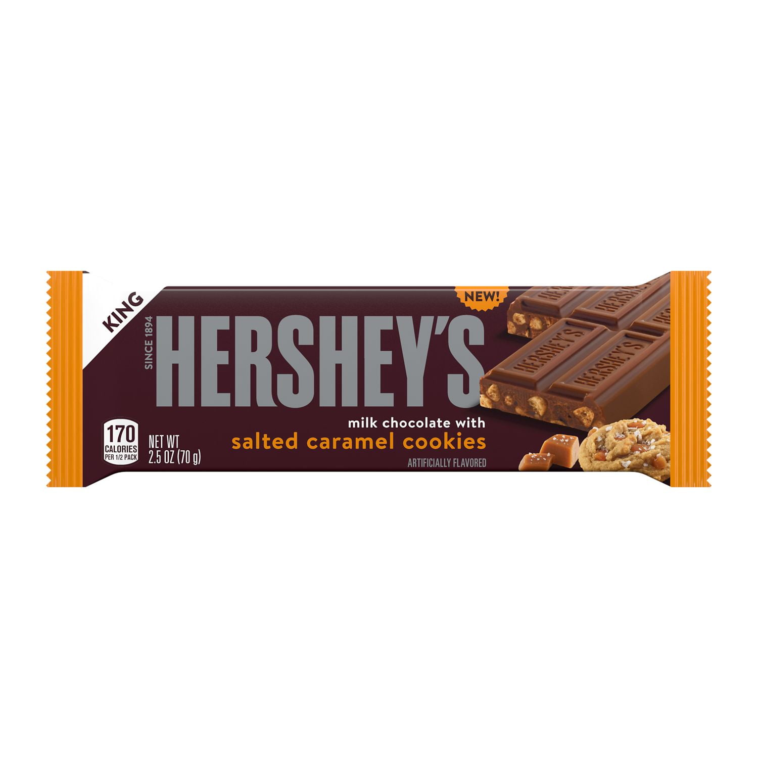 Verslaafde ring Remmen Hershey's, Milk Chocolate with Salted Caramel Cookies Candy King Size Bar,  2.5 oz - Walmart.com
