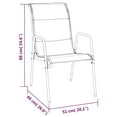 thumbnail image 2 of vidaXL 5 Piece Garden Dining Set Black Steel and Textilene, 2 of 4