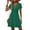 Green, variant on Women's Formal Dresses Fitted Dress 2026 Summer Solid Color Short Sleeve Crew Neck Button Down Breathable Regular Fit Conservative Dress for Business and Casual