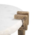 thumbnail image 6 of Rench Side Table White End Table, Modern Style, Natural Marble round shape tabletop, Iron, Indoor Living, 6 of 9
