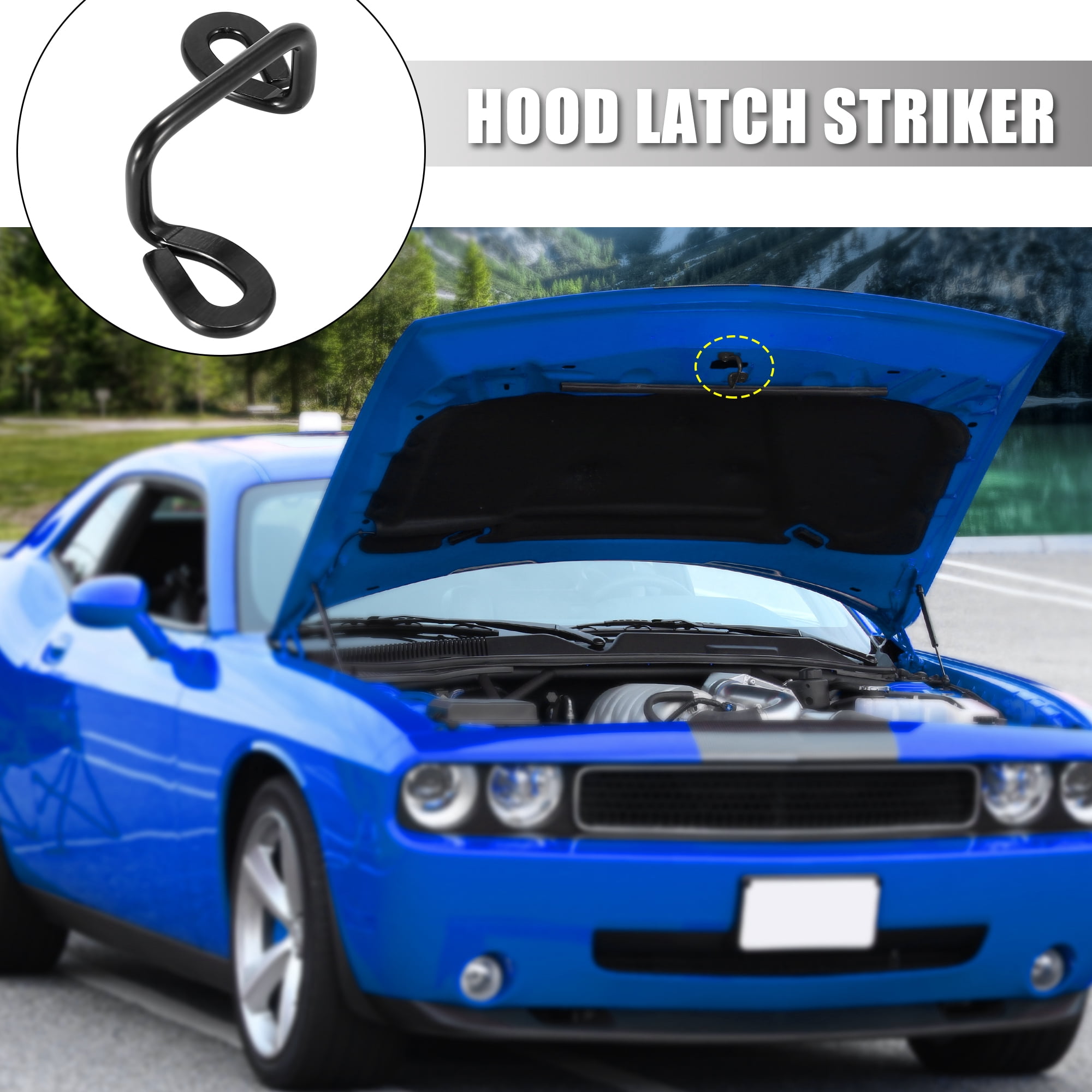 Unique Bargains Hood Latch Stainless Steel for Dodge Challenger 08-17 5065256AA