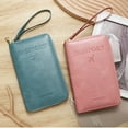 thumbnail image 5 of Travel Wallet RFID Passport Holder Secure Zipper Organizer Slim Design for Daily Commute Business Travel Card Document, 5 of 5