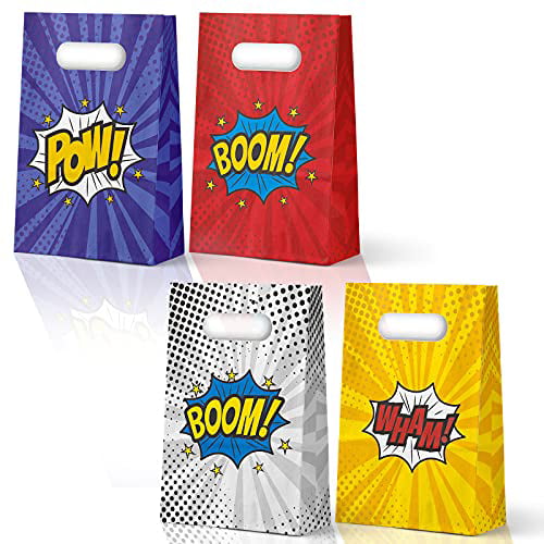 24 Super Hero Boy Personalized Candy Boxes Bags Birthday Party Favors 