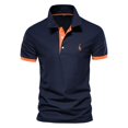 thumbnail image 2 of LRGSHF Polo Shirts for Men Short Sleeve Tops with Embroidery Summer Comfortable Slim Fit Pullover Basic Lightweight Golf Shirt, 2 of 4