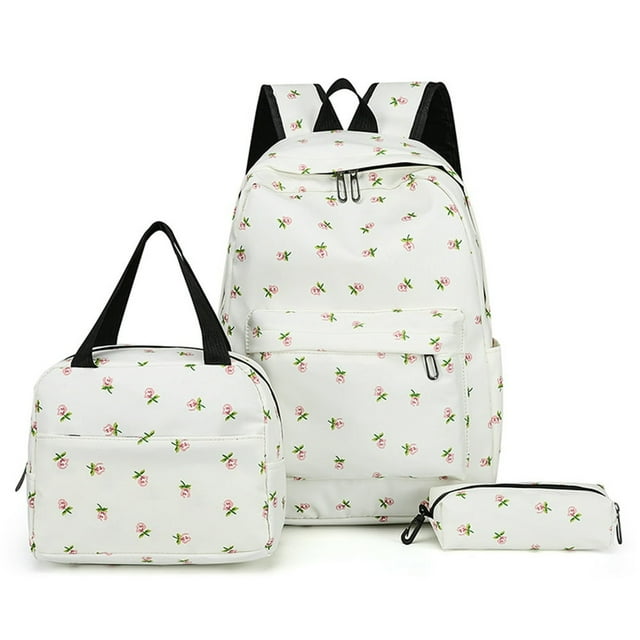 Ensemble de 3 Pcs Sac de Voyage pour Femme Sac à Dos Simple pour Étudiante Mode pour les Vacances