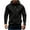 Black, variant on Men's Hoodies Solid Color Zip Up Jacket Quarter Zip Front Pocket Casual Sportswear Long Sleeve Cardigan Sweatshirt Lightweight Lounge Wear Pullover Tops