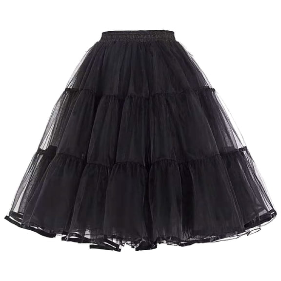Fgnfyis Tutu Skirt Black Petticoat Underskirt Short Wedding Bridal Puffy Skirt for Party and Formal Dress Skirts for Women Black One Size