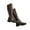 Brown, variant on Lovskoo 2024 Cowboy Boots for Women Wide Calf Leather Chunky Stacked Heel Pointed Toe Thin Chimney Thick Heel Side Zipper Knee High Riding Boots Black