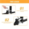 thumbnail image 4 of ATV/UTV Manual Implement Lift 1-Point Lift System Fits 2 Inch Receiver for ATV/UTV Tractors and Plow Scarifier, Adjustable Height, 50 Inches, Black, 4 of 7
