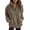Grey, variant on Fuzzy Ribbed Fleece Stand Collar Jacket for Women, Full Zip Long Sleeve with Pockets, Casual Fall Winter Outerwear, 1 Piece, S-5XL, Plus Size Friendly