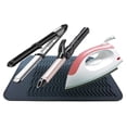 thumbnail image 4 of Alfombrilla grande resistente al calor para rizadores, planchas de pelo, planchas y otros utensilios de peinado (28 x 19 cm), color negro, 4 of 5