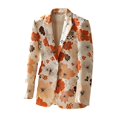 thumbnail image 4 of ZHOGXU Lightweight Plus Size Coat For Women Floral Print Notched Modern Suit Jacket Warm Fashion,Workout Daily Wear,White,XXL, 4 of 4