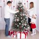 thumbnail image 5 of 4 Pieces Christmas Decorative Bows Red Sequin Christmas Tree Bows Christmas Tree Topper Bows Garland Christmas Wreath (red, Silver, 7 X 6.7 Inches), 5 of 5