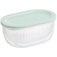 thumbnail image 1 of Caja de almacenamiento para chalotes de cocina, caja de almacenamiento para refrigerador, caja sellada de plástico transparente para alimentos, color verde, 1 of 5