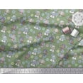 thumbnail image 2 of Soimoi Rayon Fabric Floral,Owl & Cow Cartoon Fabric Prints by Yard 56 Inch Wide, 2 of 3