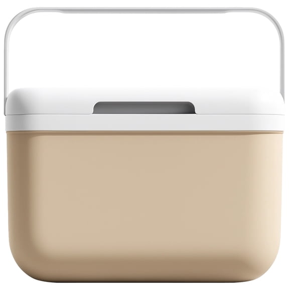 5L Insulated Box, Portable Car Commercial Refrigerator with 5 Ice Packs, Mini Compact Design, Lightweight Picnic Ice Chest for Outdoor Camping, BBQ, Beige