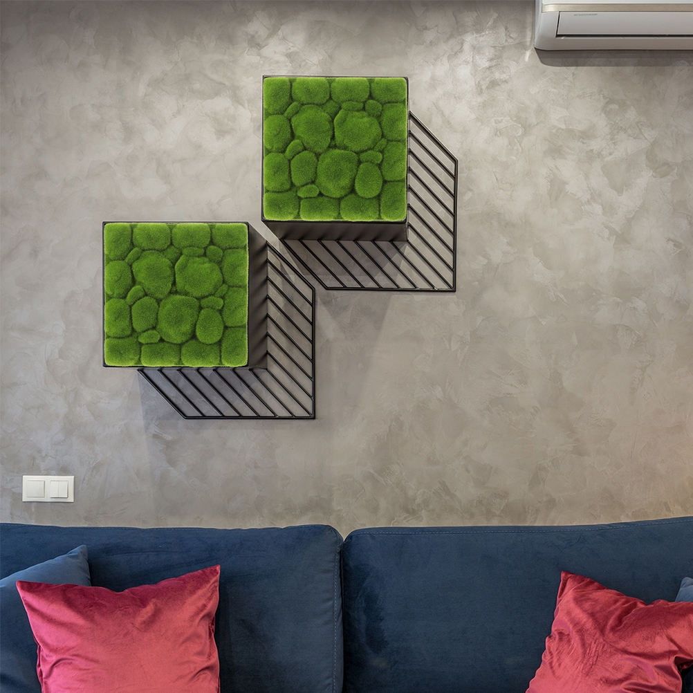 unbranded 6 pcs  Artificial Greenery Backdrop Plant Decor Hanging Wall Decoration Fake Moss Board