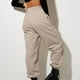 thumbnail image 3 of Pantalones de chándal de mujer con forro polar, cintura alta y pierna ancha - Cintura elástica fruncida, bolsillos - Poliéster, tallas S-XXL, 3 of 6