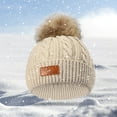thumbnail image 5 of YFPWM Toddler Winter Hats Warm Ski Hat Stylish Knitted Hat for Kids 1-11 Years Old Girls Boys Kids Winter Beanie Hat Warm Knit Ski Cap Khaki One Size, 5 of 7