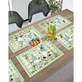 thumbnail image 3 of Easter Placemats Set of 4, Gnome Easter Eggs Bunny Placemat for Dining Table Decorations, Green Buffalo Plaid Place Mats, Spring Table Mats for Kitchen Dinner Seasonal Holiday Party Decor, 3 of 6