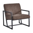 thumbnail image 7 of Accent Chair, Modern Velvet Upholstered Leisure Armchair with Metal Frame and Padded Backrest, Comfy Single Sofa Chair Reading Chair for Living Room, Bedroom, Balcony, Office, Brown, 7 of 7