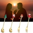 thumbnail image 6 of TERGAYEE Christmas Spoon Fork Set with Gift Box,Gold Stainless Steel Dessert Spoon Fork Tea Spoon with Christmas Pendant for Xmas Party Tableware Decor, 6 of 7