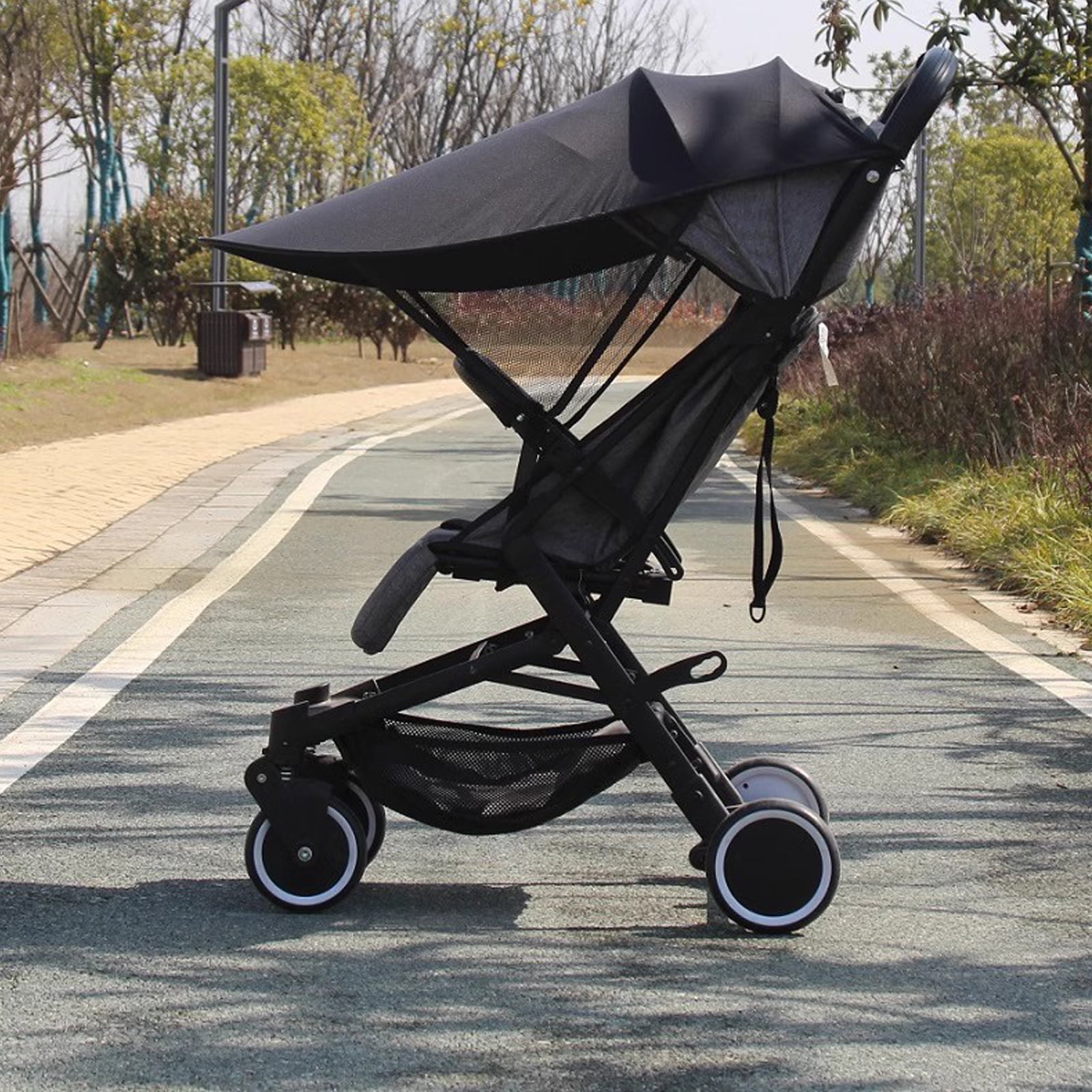 Baby Strollers Sunshade Canopy Awning Windproof Offer Sun Protections for Delicate Skin and Easy to Cleaning