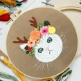 thumbnail image 5 of Hovilon Embroidery Starter Kit for Adult Beginner with Lovely Cat Flower Pattern Hand Stitch Set with Embroidery Cloth Hoop Needle Threader Embroidery Floss and Instruction on, 5 of 5