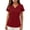 Red, variant on Women's Scrub Top Short Sleeve Medical Shirts Stretchy Soft Nurse Uniform V-Neck Tee With Pockets