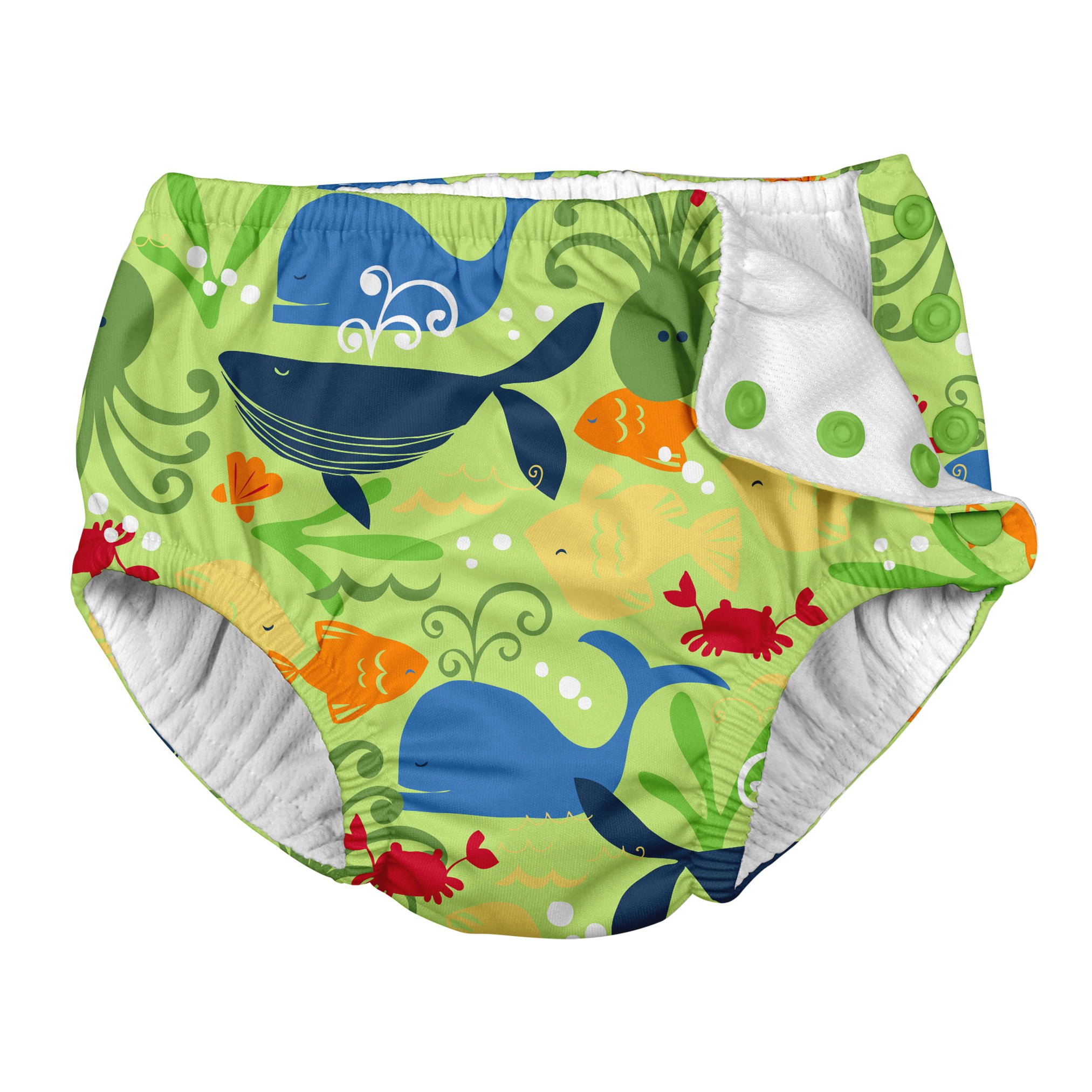 i play by green sprouts Boys Snap Reusable Swim Diaper 