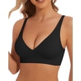 thumbnail image 1 of Bralette Boufor Deep V de corte bajo acolchado negro M para mujer, 1 of 4