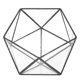 thumbnail image 1 of Terrario Geométrico De Cristal ANGGREK Macetero de Vidrio 17 x 10 x 10 cm, 1 of 8