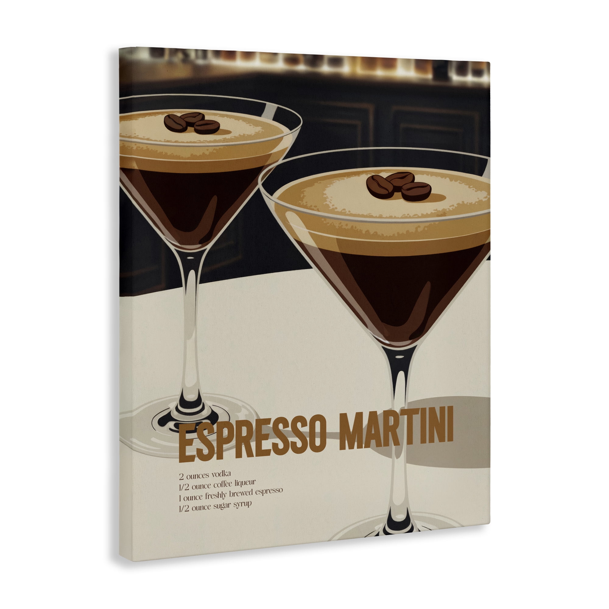 Stupell Industries Sleek Modern Espresso Martini Canvas Wall Art, design by Andreas Magnusson