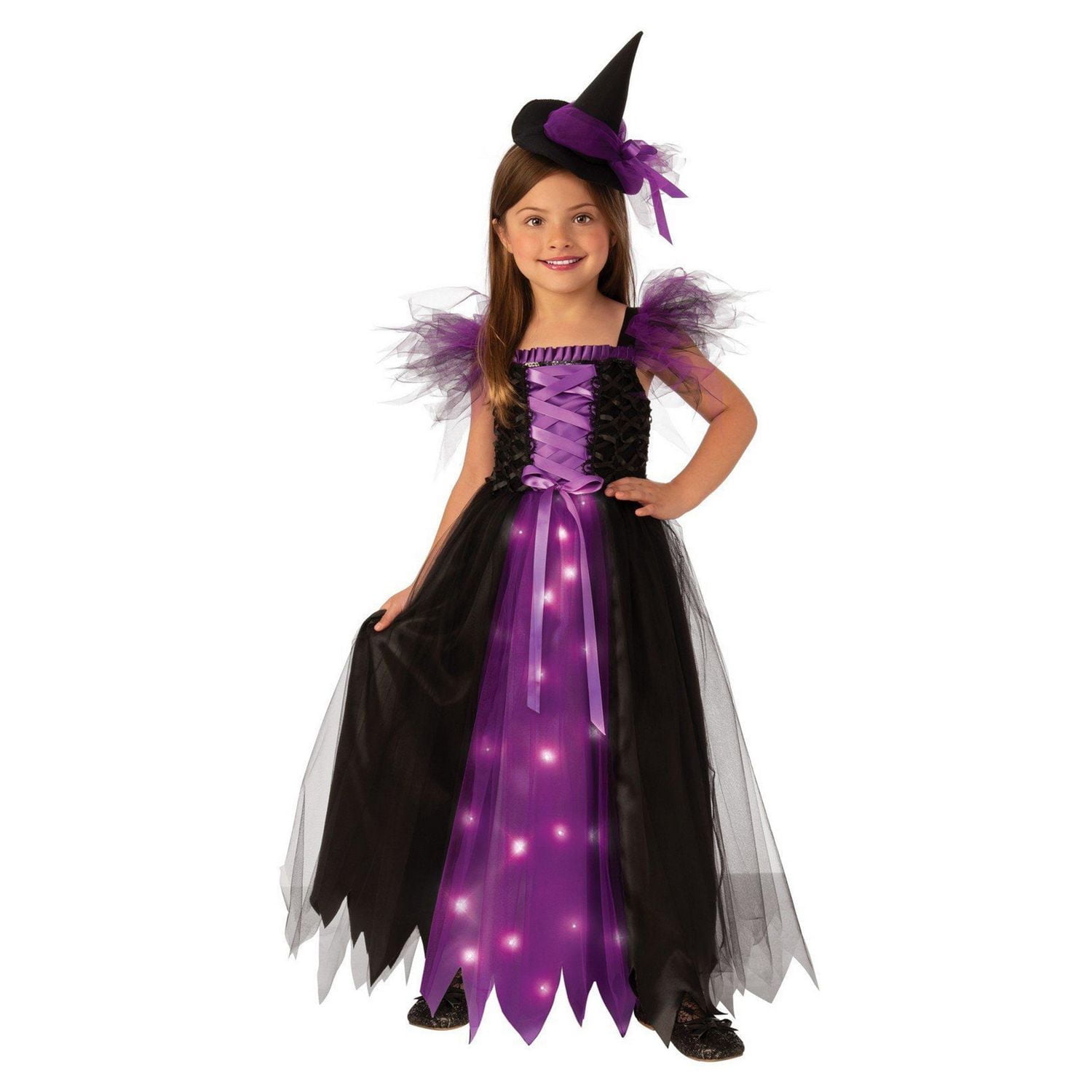 Amethyst Glowing Witch Girl's Costume