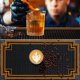 thumbnail image 4 of 2 Alfombrillas de Bar de Goma Antideslizantes de 45 X 30 cm con Borde Dorado para Restaurantes, Barberías, Máquinas de Cortar el Pelo y Coctelería, Color Negro., 4 of 6