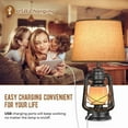 thumbnail image 4 of Rustic Farmhouse Style Touch Control Table Lamps Set of 2 with Night Light,1 USB Charging Ports, For Living Room Bedroom Home Office,Main light Bulb Include, ‎Black&Silver,22 * 12 * 12 Inch, 4 of 7