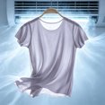 thumbnail image 3 of CYRBOKO Girls Athletic Tops, Quick-dry Breathable Short Sleeve Stretchy Summer T-Shirts Kids Clothes Gray Size 5-6 T, 3 of 6