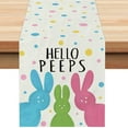 thumbnail image 4 of Dsscvnef Easter Table Flag Holiday Bunny Egg Little Printed Linen Tablecloth Easter Home Decorations Easter Quilted Table Patterns Lace Table Runners 36 Inches, 4 of 4