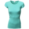 thumbnail image 2 of FashionOutfit Women's Basic Short Sleeve Round Neck T-shirt Tops, 2 of 4
