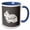 Blue/White, variant on 3drose, Love Netherland Dwarf Rabbit Distressed, 11oz Two-tone Yellow Mug
