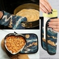thumbnail image 5 of Yayeee Oven Mitts and Pot Holder Set of 2 Heat Resistant Kitchen Gloves Baking Hot Pad, Green Mountains, 5 of 5