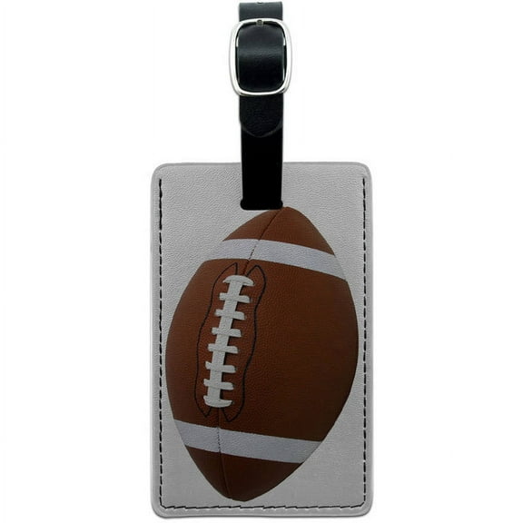 Football Ball Leather Luggage ID Tag Suitcase Carry-On