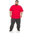 BILLIONHATS TShirts Size 7X Plus Size Men's Solid Colors Cotton T