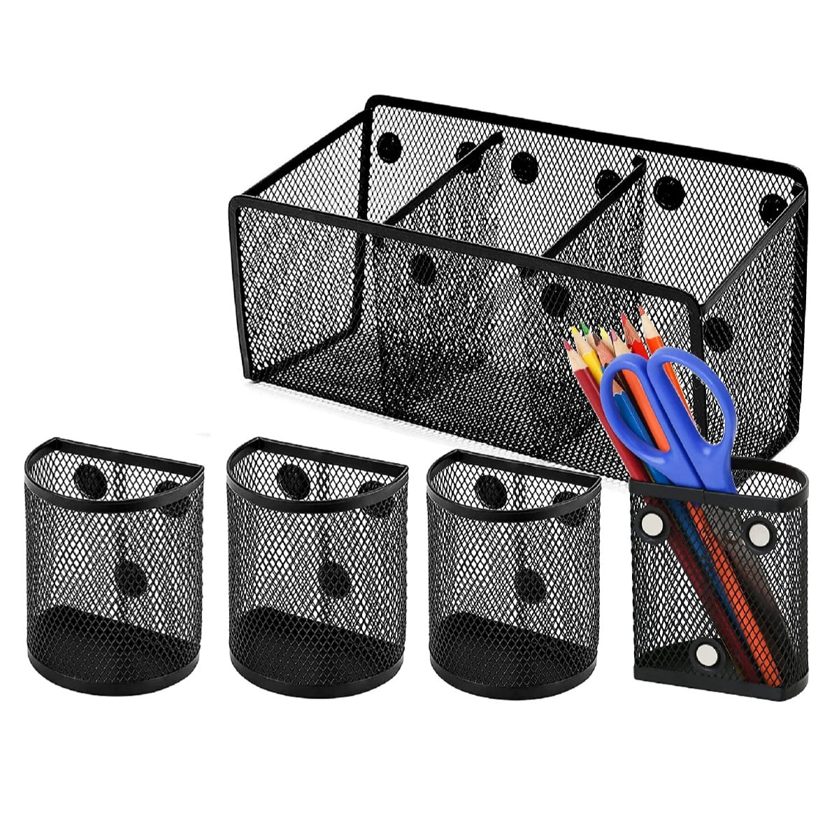 Pencil Holder, TRIANU 5Pcs Metal Pen Holder with